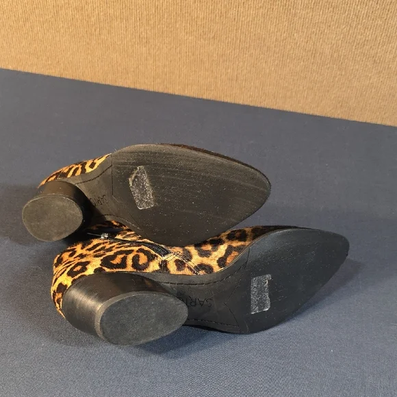 Franco Sarto Leopard Print Ankle Booties - Picture 8 of 8